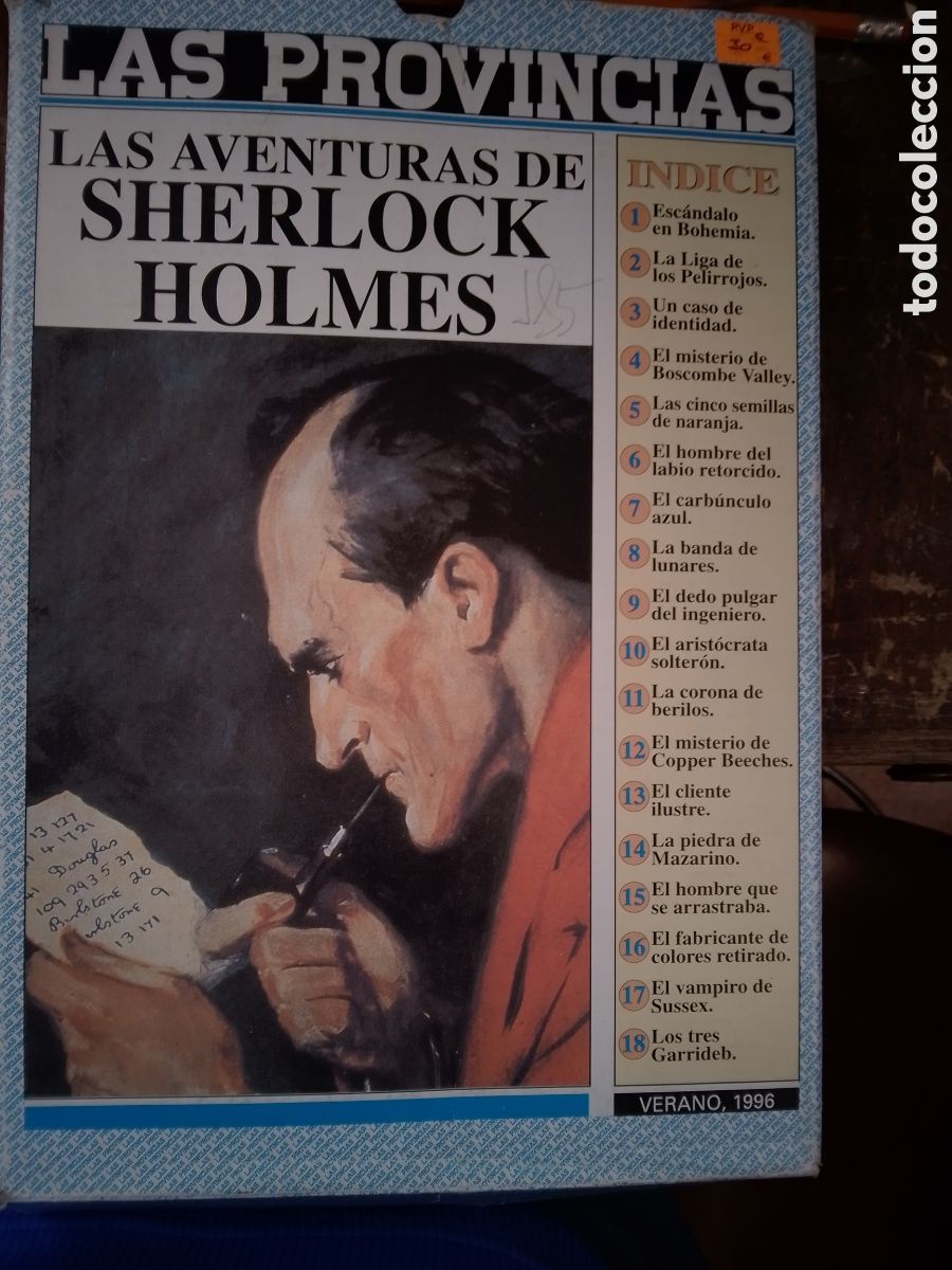 Coleccionismo de revistas y peri&oacute;dicos: LAS AVENTURAS DE SHERLOCK HOLMES. COLECCIONABLE LAS PROVINCIAS. 16 NUM. LAS PROVINCIAS. 1996