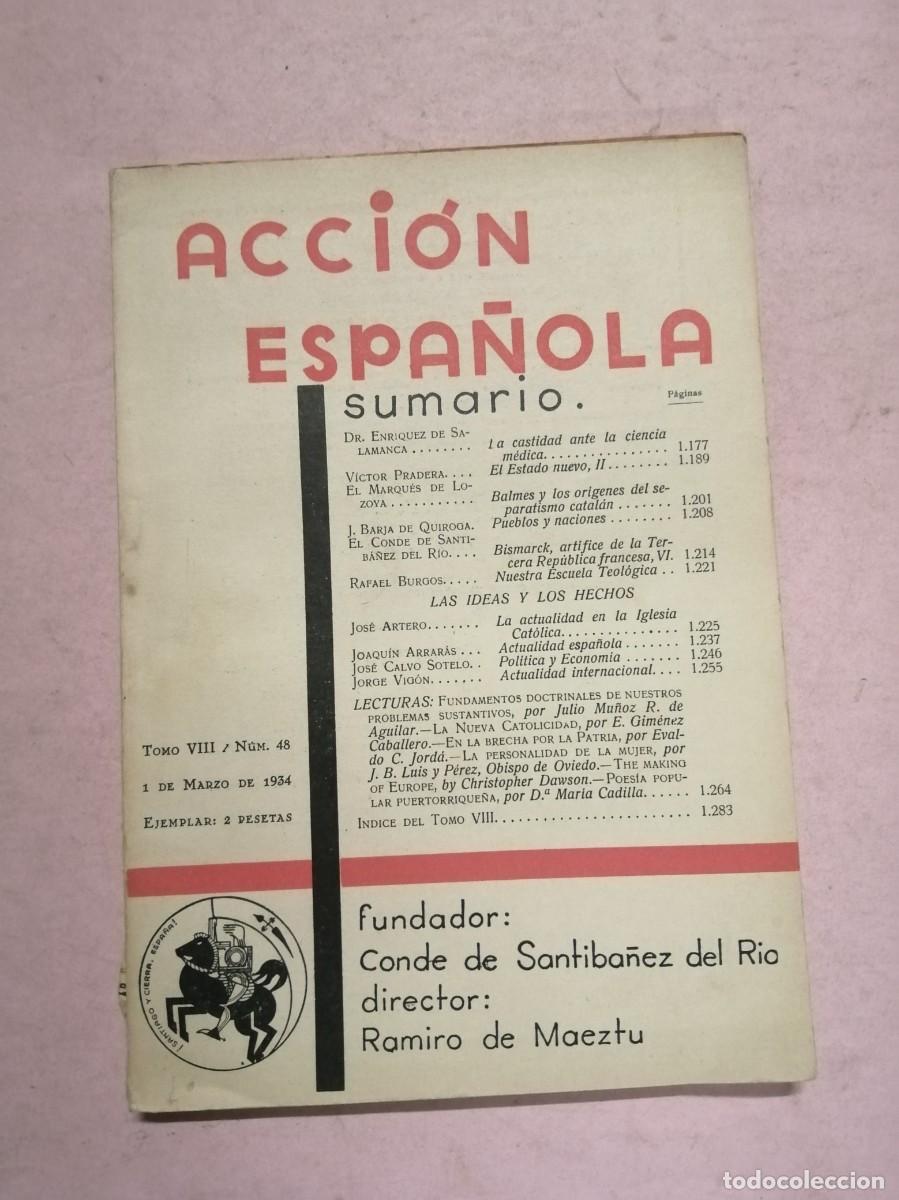 Coleccionismo de revistas y peri&oacute;dicos: ACCION ESPA&Ntilde;OLA (NUMERO 48)