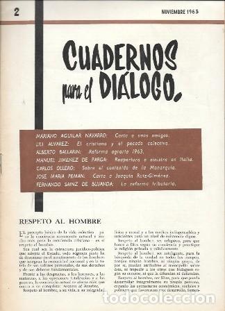 Coleccionismo de revistas y peri&oacute;dicos: REVISTA MENSUAL CUADERNOS PARA EL DIALOGO - N&ordm; 2 NOVIEMBRE 1976 - A-REV-3097