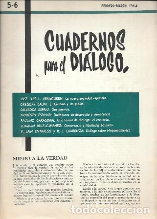 Coleccionismo de revistas y peri&oacute;dicos: REVISTA MENSUAL CUADERNOS PARA EL DIALOGO - N&ordm; 5-6 FEBRERO-MARZO 1964 - A-REV-3099