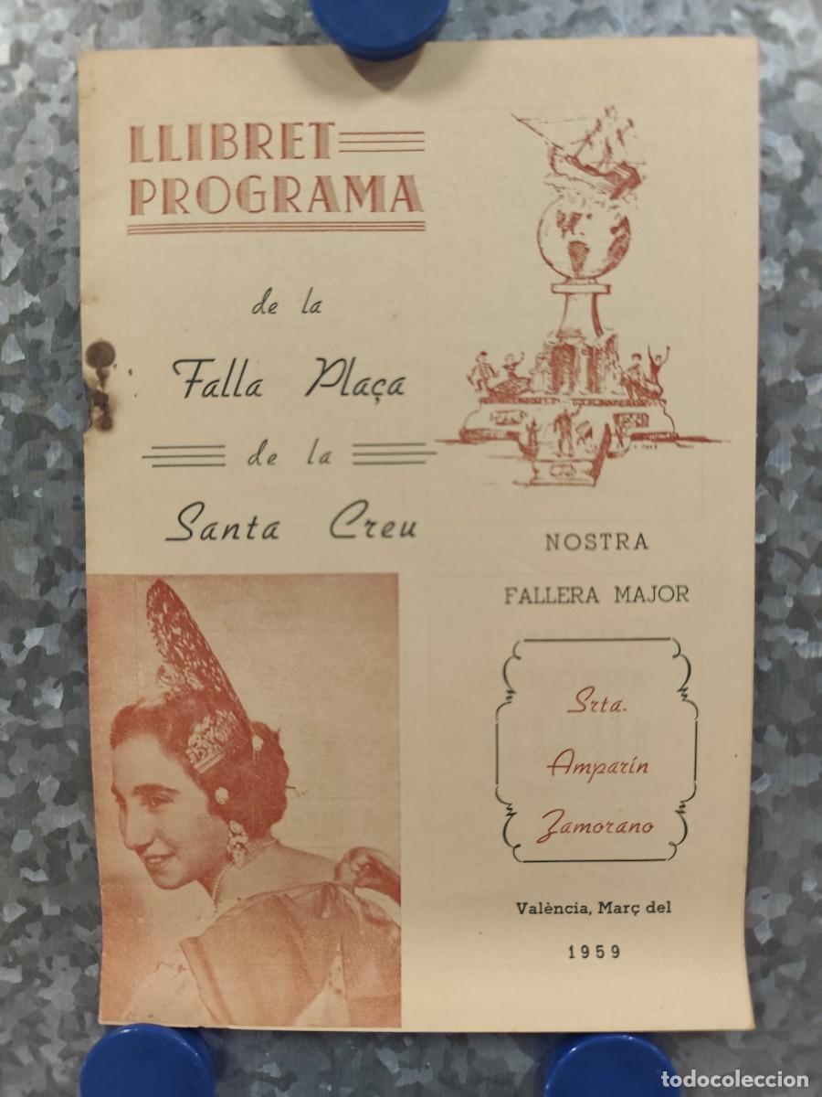 Coleccionismo de revistas y peri&oacute;dicos: PRESENTACION FALLERA MAYOR FALLA PLAZA SANTA CRUZ CREU A&Ntilde;O 1959