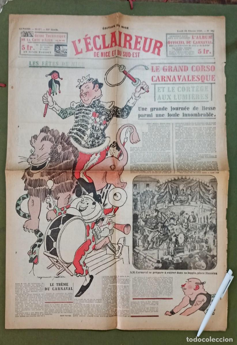 Coleccionismo de revistas y peri&oacute;dicos: L'&Eacute;claireur de Nice et du Sud-Est - Especial Carnaval de Niza y Cannes. 25 de febrero de 1935.