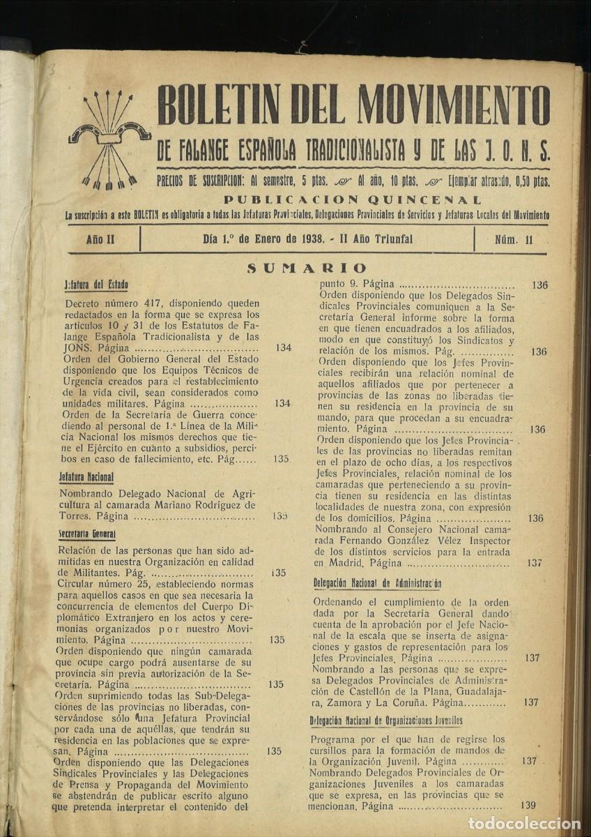 Coleccionismo de revistas y peri&oacute;dicos: BOLETIN DEL MOVIMIENTO DE FALANGE ESPA&Ntilde;OLA TRADICIONALISTA Y DE LAS J.O.N.S.