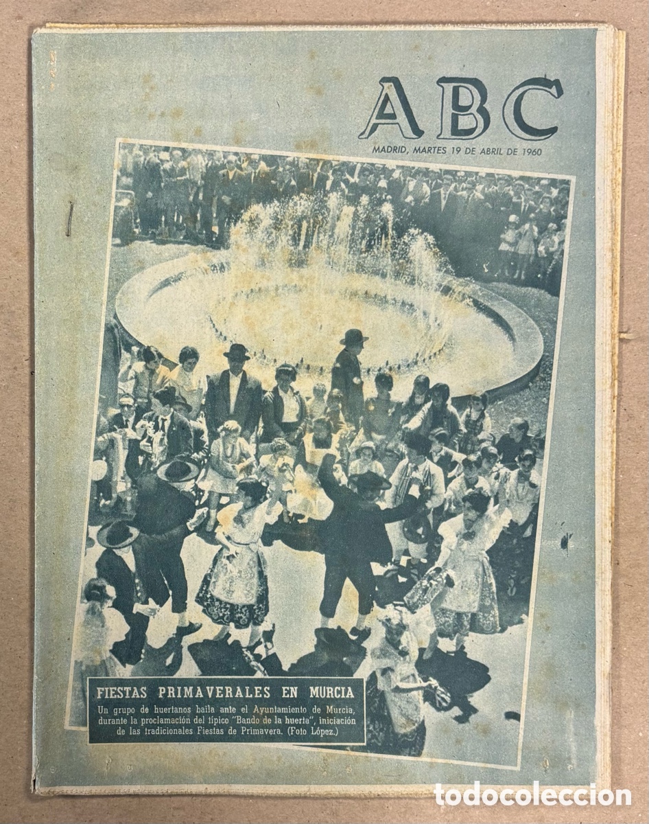 Coleccionismo de revistas y peri&oacute;dicos: ABC (19 DE ABRIL DE 1960). FIESTAS PRIMAVERALES EN MURCIA,&hellip;