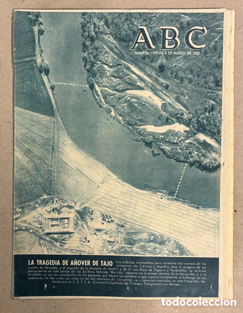 Coleccionismo de revistas y peri&oacute;dicos: ABC (4 DE MARZO DE 1955). LA TRAGEDIA DE A&Ntilde;OVER DE TAJO,&hellip;