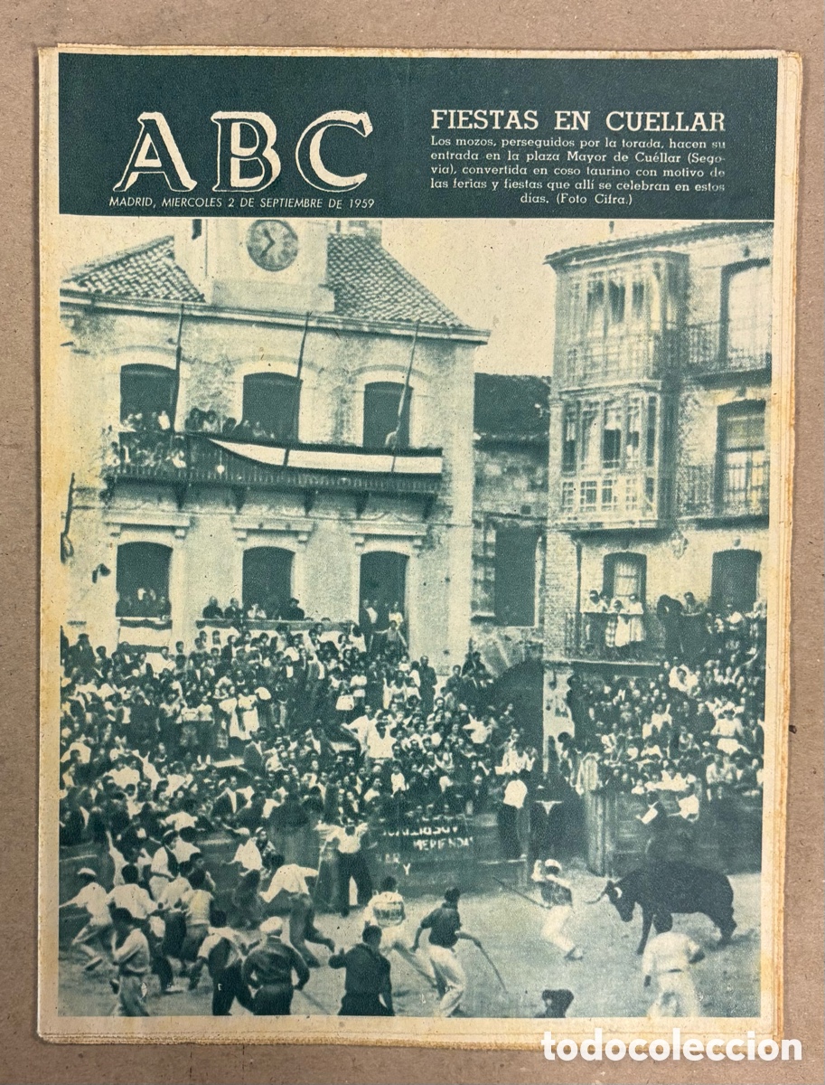 Coleccionismo de revistas y peri&oacute;dicos: ABC (2 DE SEPTIEMBRE DE 1959). FIESTAS EN CU&Eacute;LLAR (SEGOVIA),&hellip;