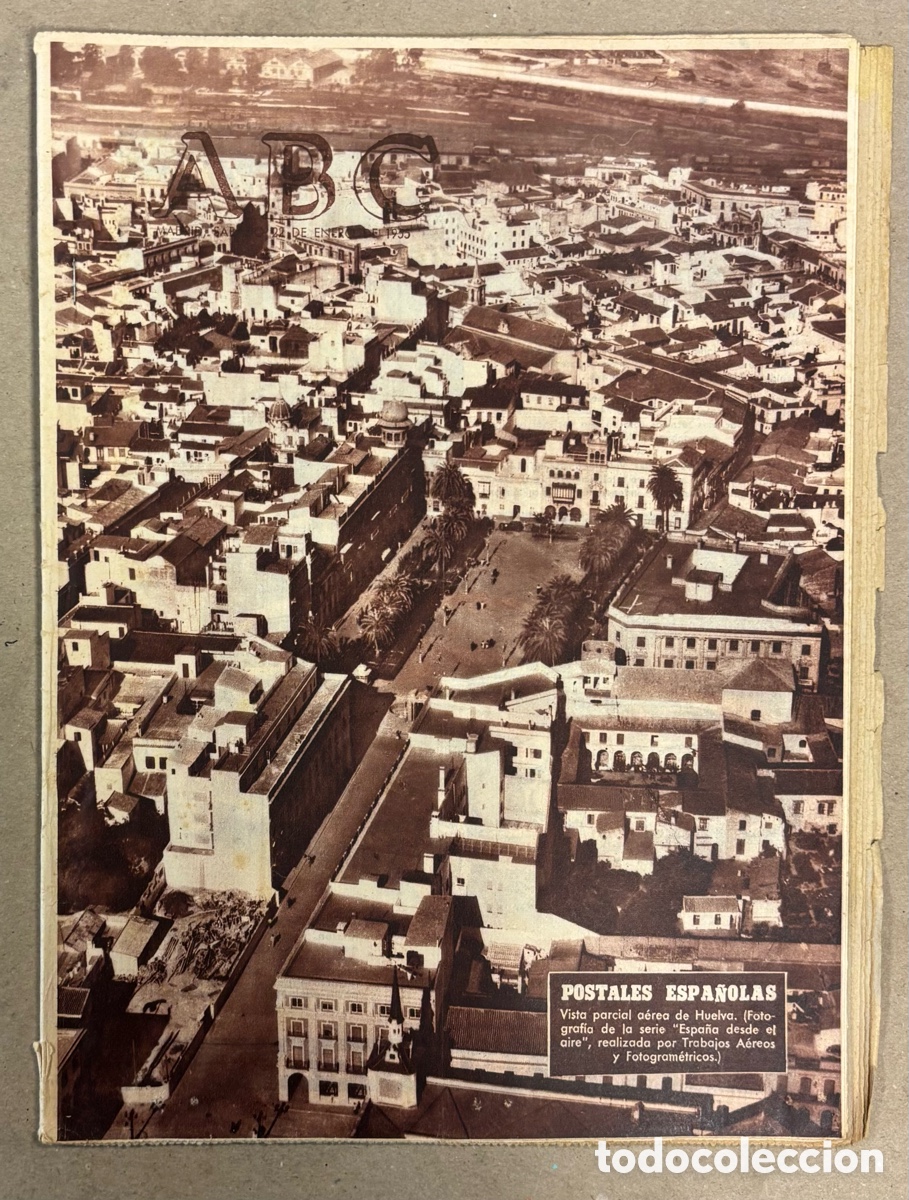 Coleccionismo de revistas y peri&oacute;dicos: ABC (22 DE ENERO DE 1955). HUELVA, POSTALES ESPA&Ntilde;OLAS,&hellip;