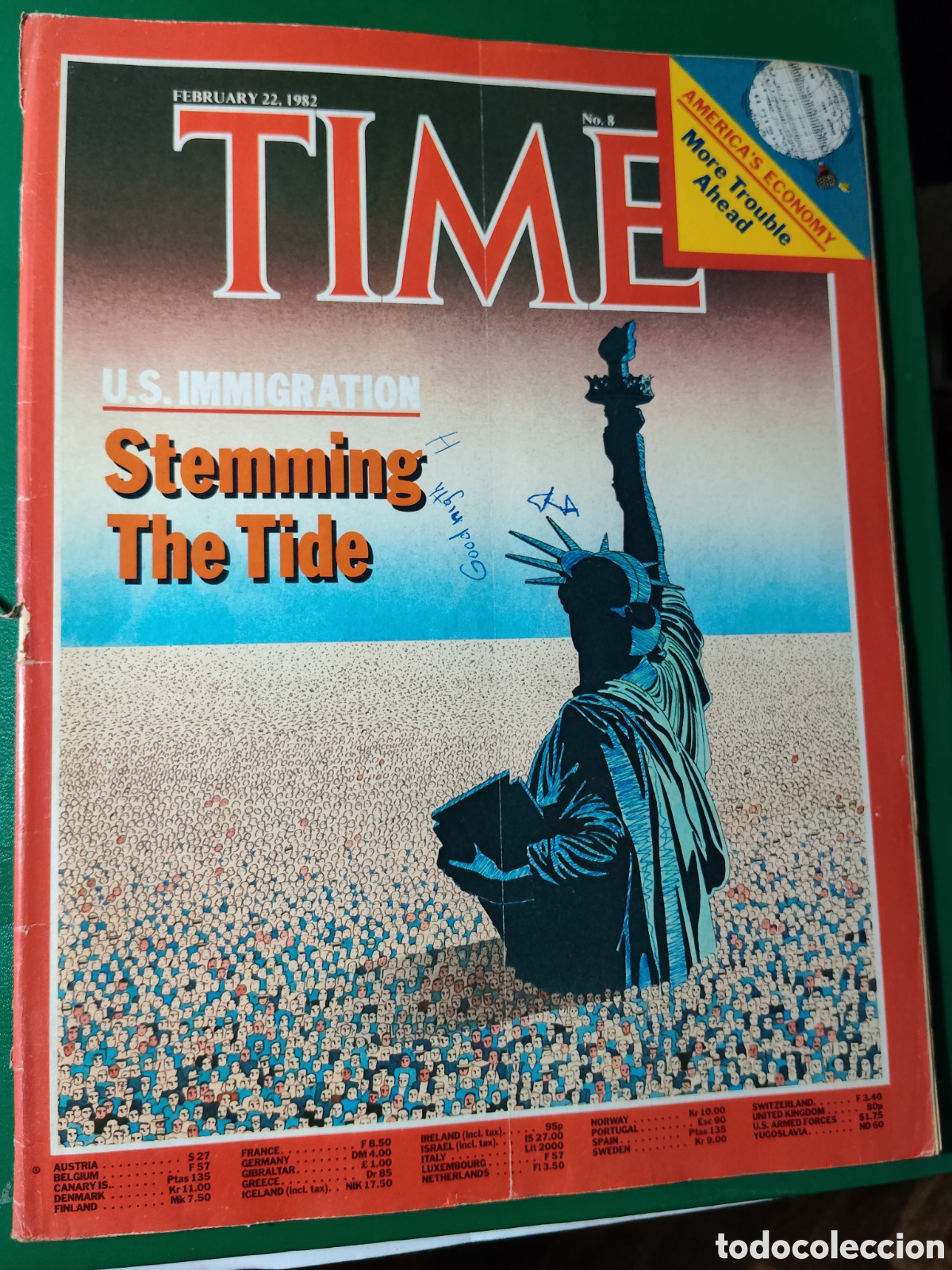Coleccionismo de revistas y peri&oacute;dicos: Revista time febrero 1982 n&deg;8
