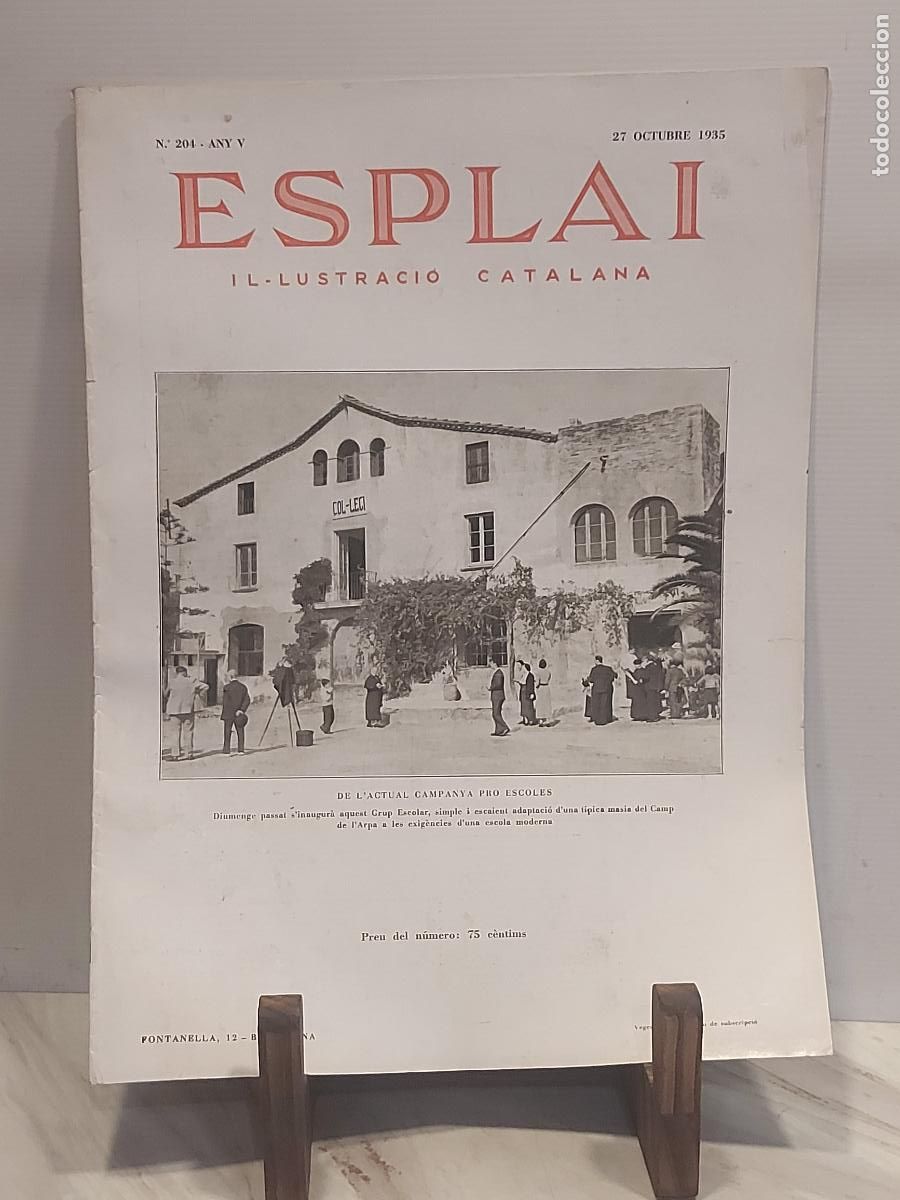 Coleccionismo de revistas y peri&oacute;dicos: ESPLAI IL&middot;LUSTRACI&Oacute; CATALANA | N.&ordm; 204 | 27 OCTUBRE 1935 | REVISTA ILUSTRADA EN CATAL&Aacute;N