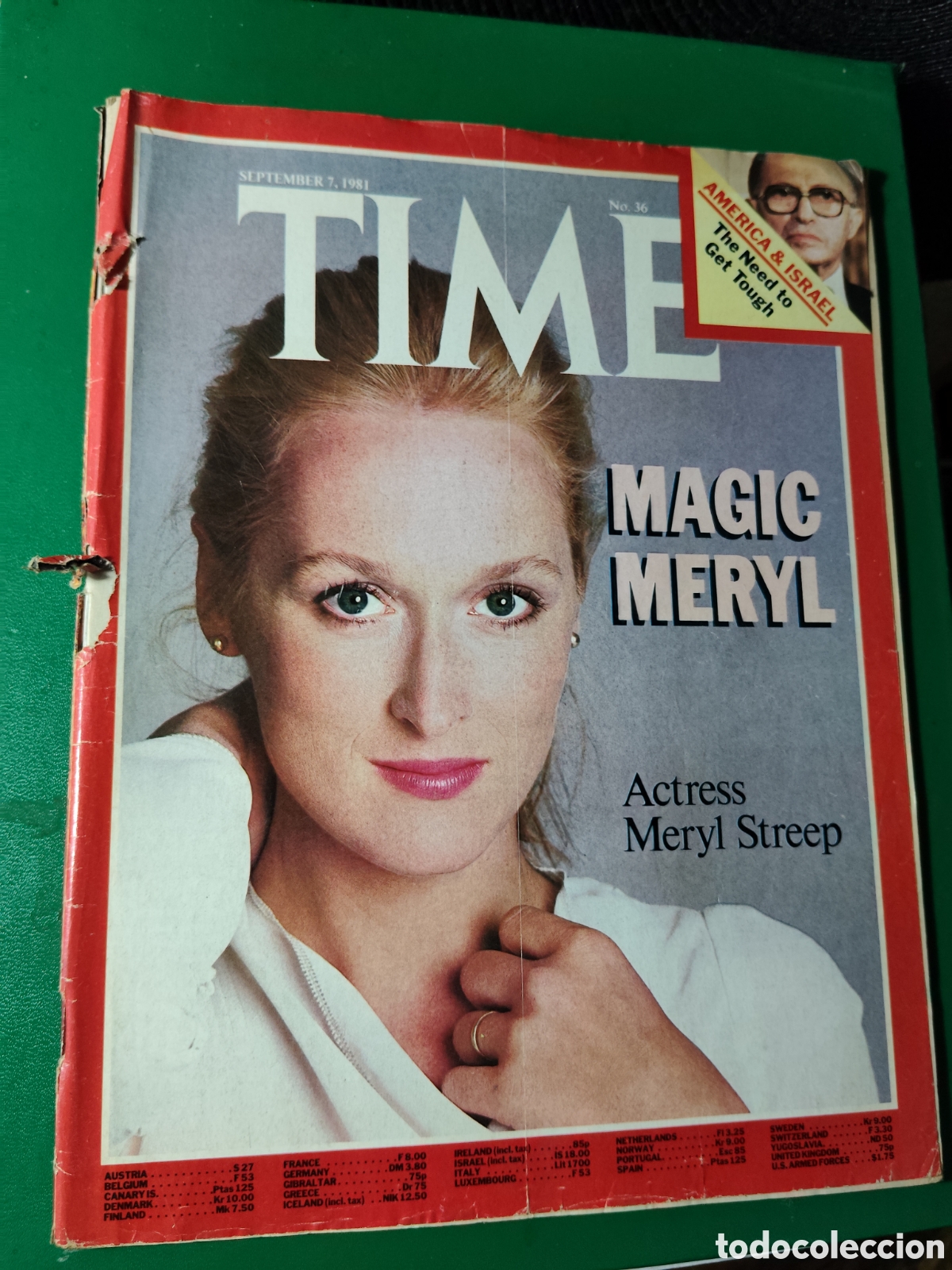 Coleccionismo de revistas y peri&oacute;dicos: Revista TIME septiembre 1981 n&deg;36 meryl streep