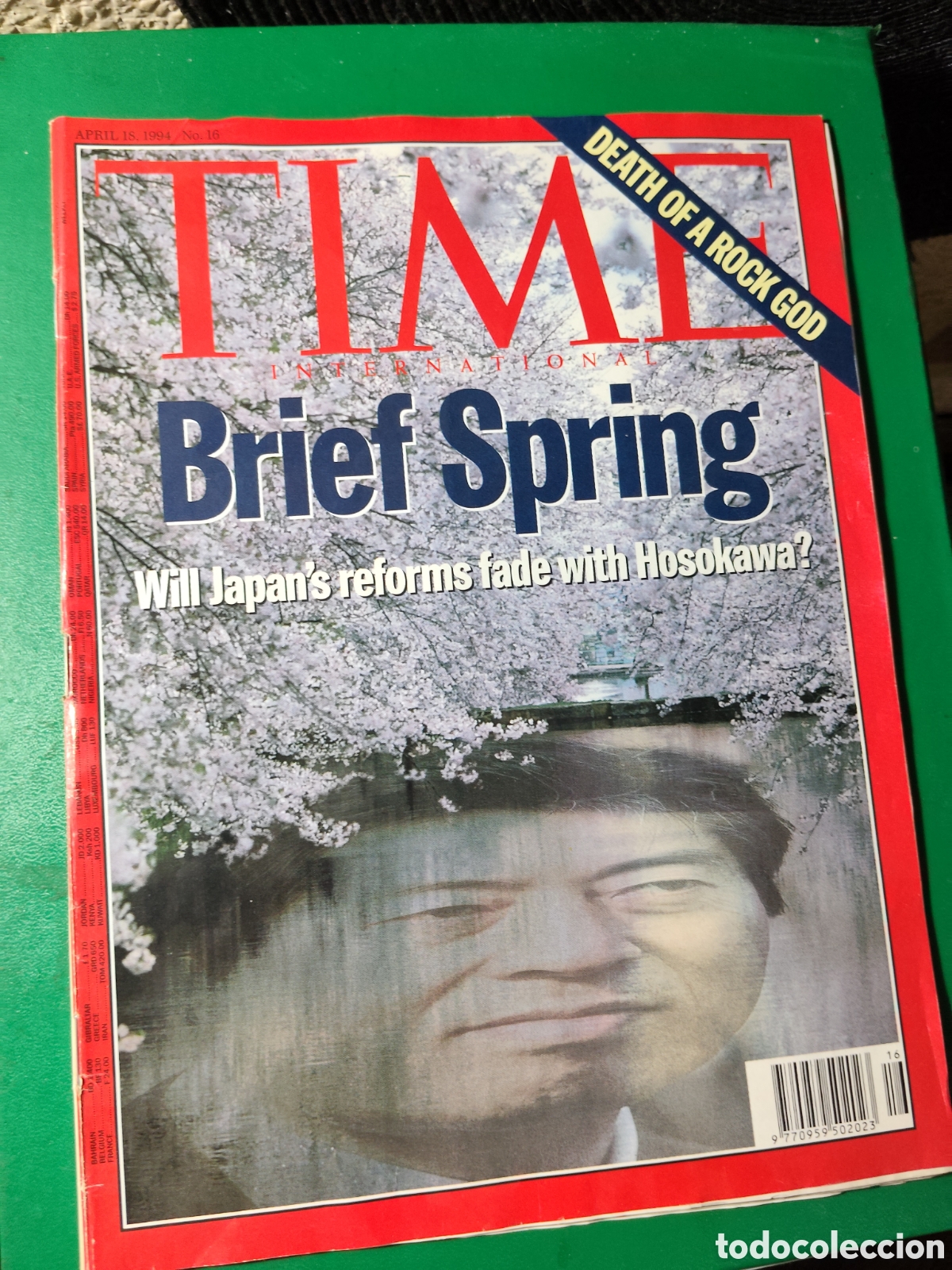 Collectionnisme de Revues et Journaux: Revista TIME abril 1994 n&deg;16 ( Nirvana ) Kurt cobain .