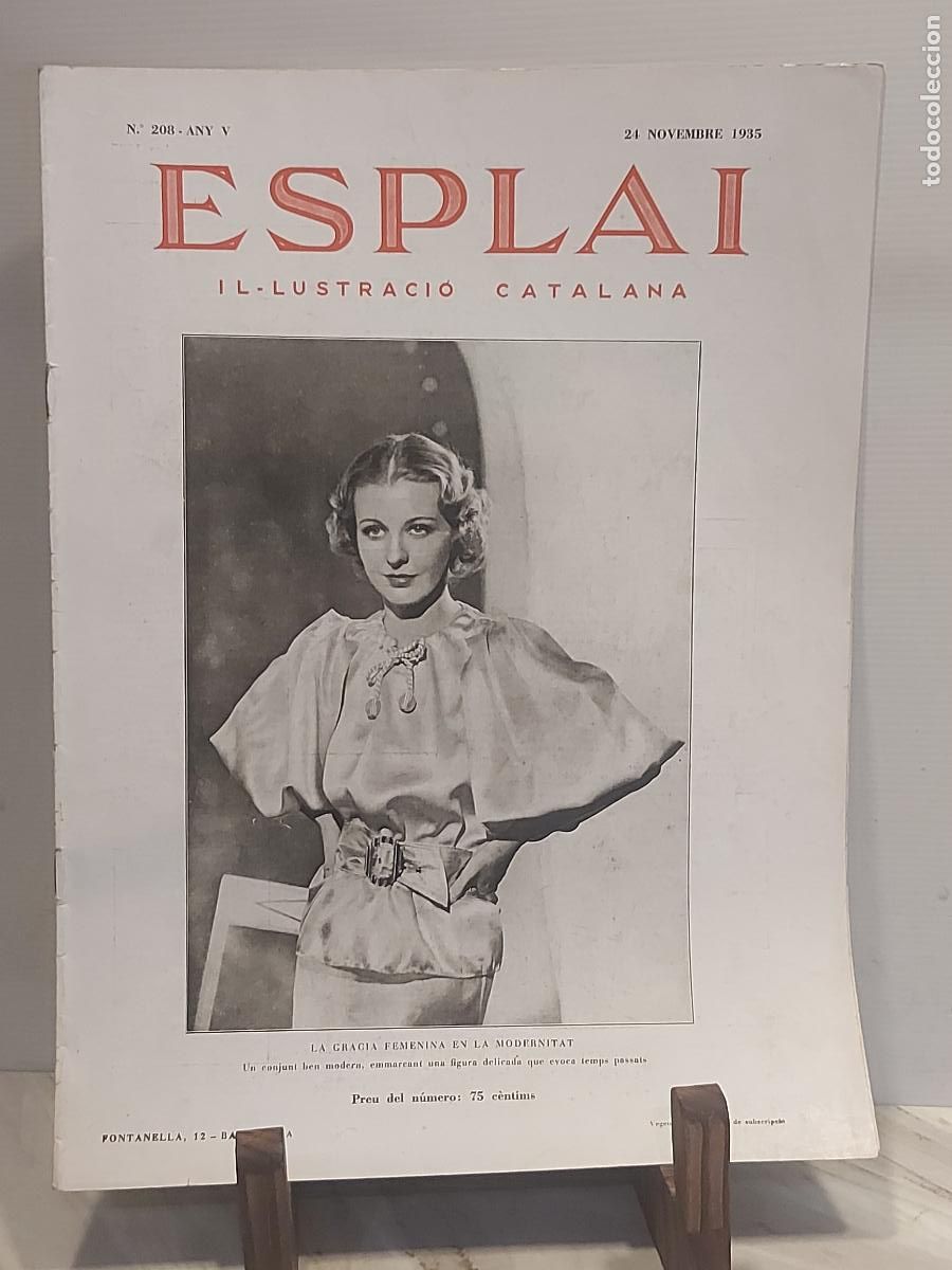 Coleccionismo de revistas y peri&oacute;dicos: ESPLAI | IL&middot;LUSTRACI&Oacute; CATALANA | N.&ordm; 208 | 24 NOVEMBRE 1935 | REVISTA ILUSTRADA ORIGINAL