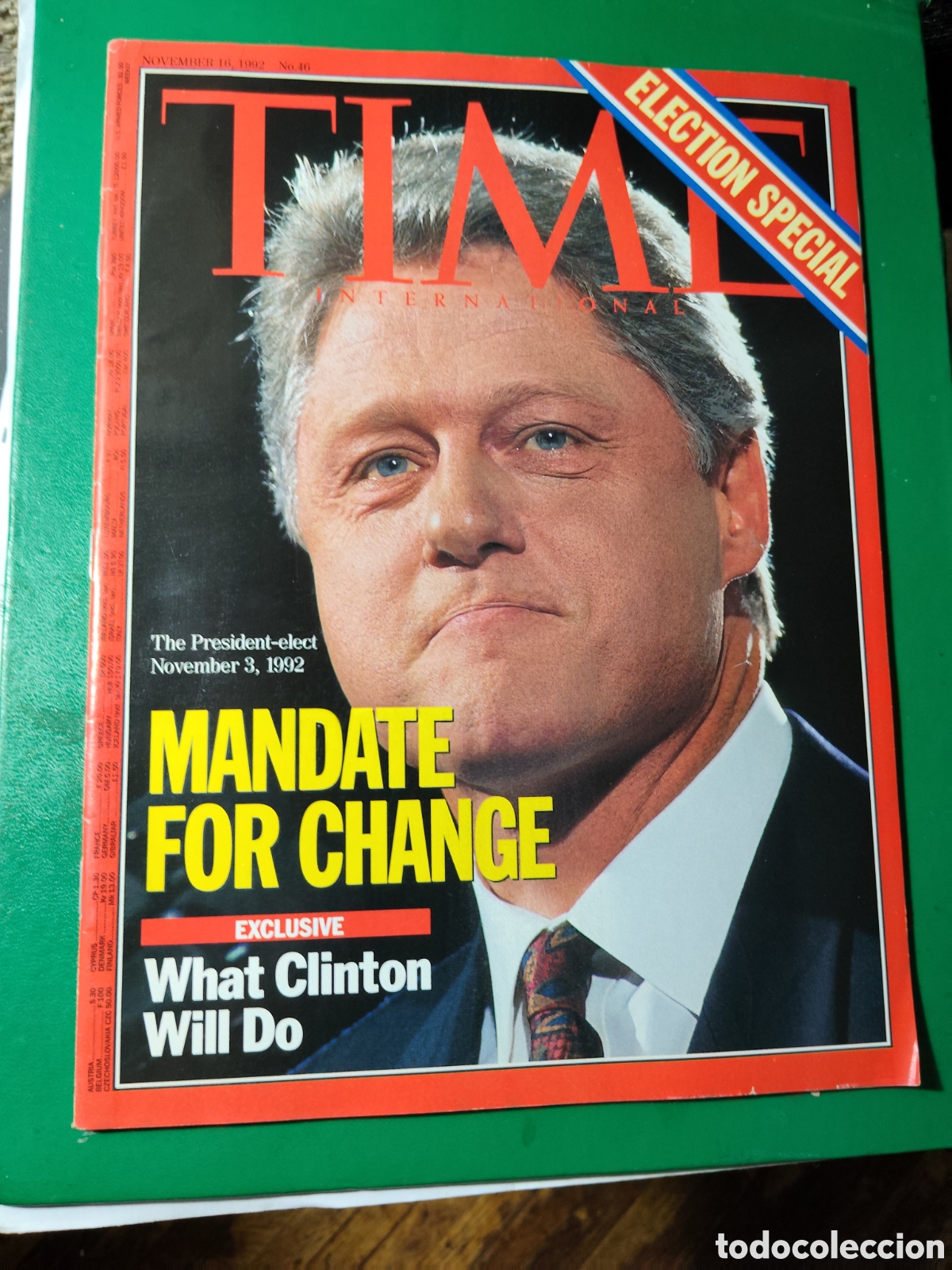 Coleccionismo de revistas y peri&oacute;dicos: Revista TIME noviembre 1992 n&deg;46