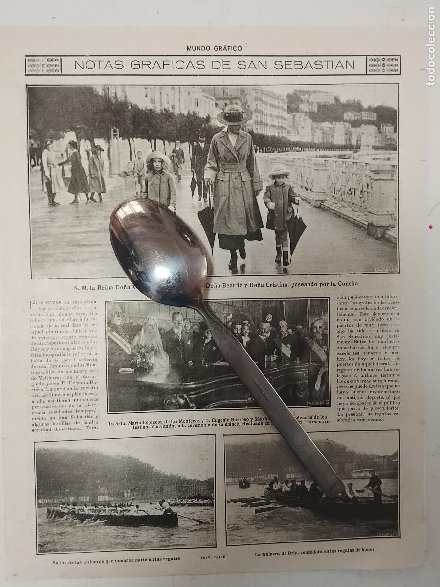 Collection Magazines and Newspapers: hoja a&ntilde;o 1915/1916 - SAN SEBASTIAN REINA VICTORIA REGATA TRAINERAS DE ORIO - CEREMONIA DE ENLACE