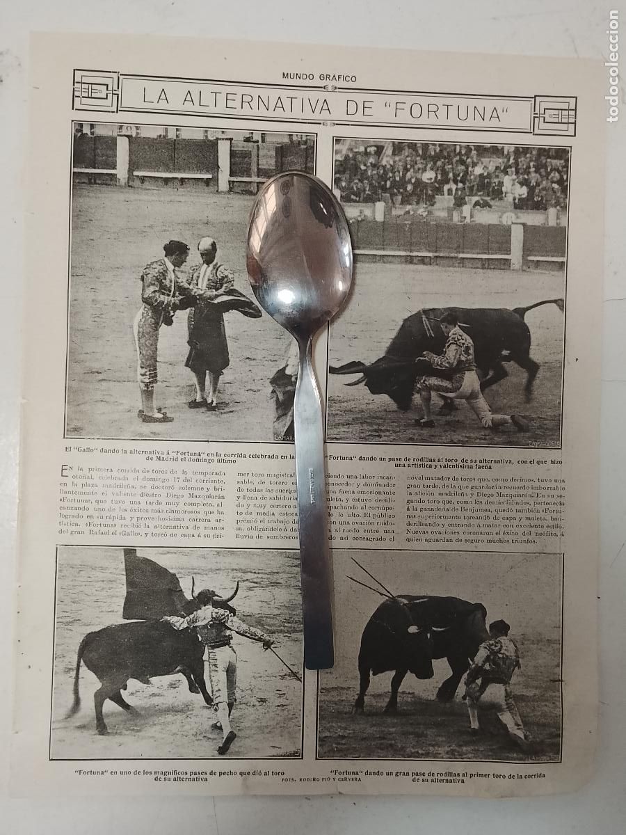 Coleccionismo de revistas y peri&oacute;dicos: hoja a&ntilde;o 1915/1916 - TOROS TOREROS EL GALLO - ALTERNATIVA FORTUNA - PLAZA DE MADRID