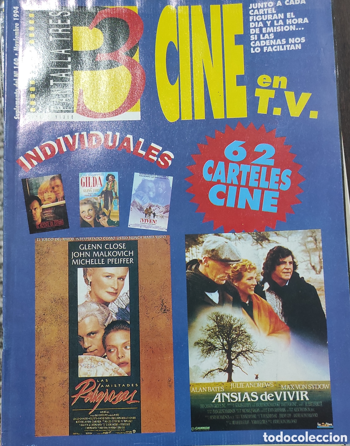 Coleccionismo de revistas y peri&oacute;dicos: 62 Carteles de Cine.