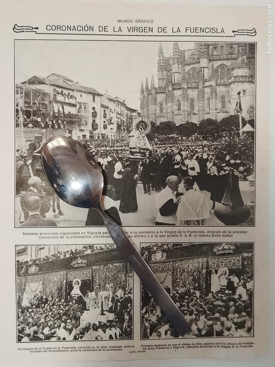 Coleccionismo de revistas y peri&oacute;dicos: hoja a&ntilde;o 1915/1916 - VIRGEN DE LA FUENCISLA CORONADA PROCESION SANTUARIO INFANTA ISABEL