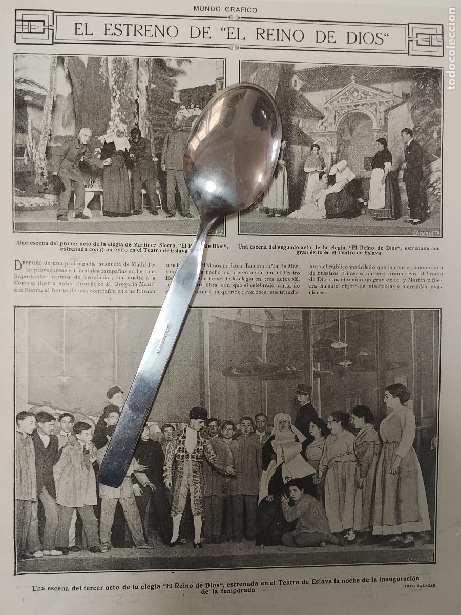 Coleccionismo de revistas y peri&oacute;dicos: hoja a&ntilde;o 1915/1916 - OBRA DE TEATRO ESLAVA REINO DE DIOS MARTINEZ SIERRA INAUGURACION