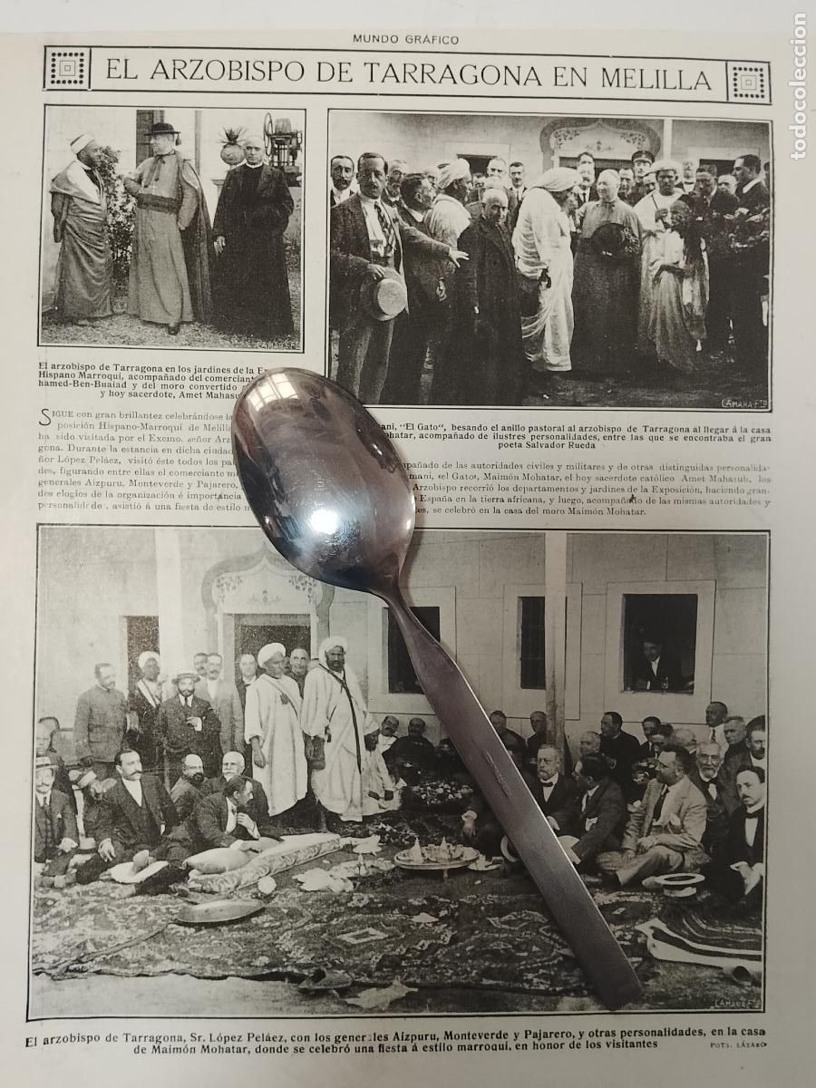 Coleccionismo de revistas y peri&oacute;dicos: hoja a&ntilde;o 1915/1916 - ARZOBIZPO TARRAGONA EXPOSICION HISPANO MARROQUI MELILLA CASA MAIMON MOHATAR