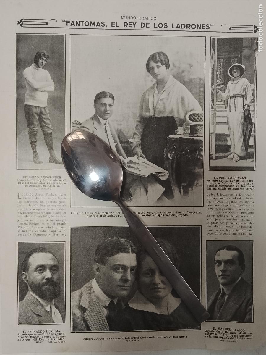 Coleccionismo de revistas y peri&oacute;dicos: hoja a&ntilde;o 1915/1916 - TEATRO ROSARIO LEONIS CASTRILLO FANTOMAS REY DE LOS LADRONES EDUARDO ARCOS