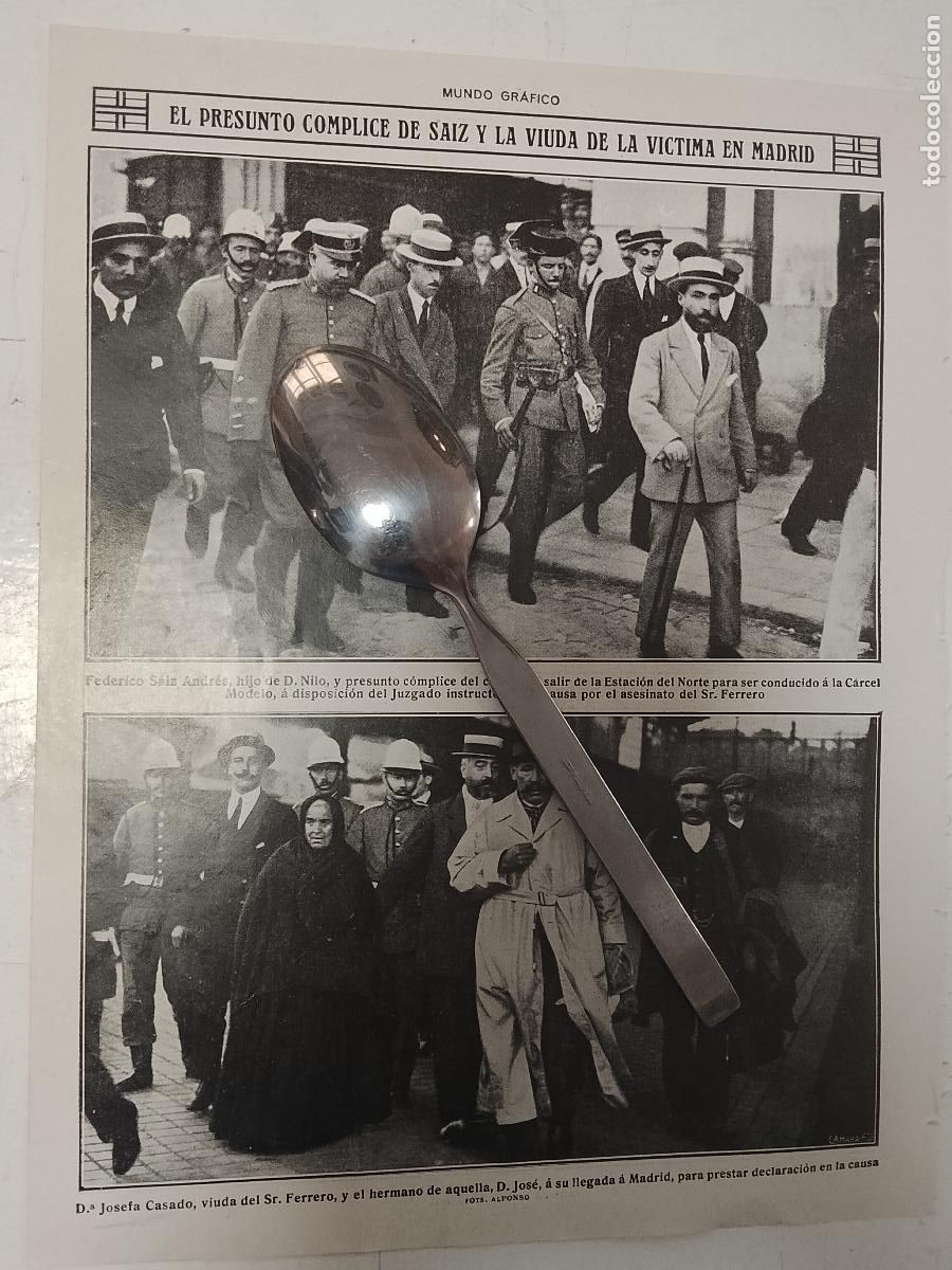 Coleccionismo de revistas y peri&oacute;dicos: hoja a&ntilde;o 1915/1916 - ASESINATO DE MANUEL FERRERO - NILO AURELIO SAIZ MIGUEL - GUARDIA CIVIL VIUDA