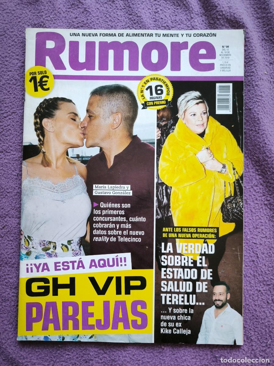 Coleccionismo de revistas y peri&oacute;dicos: Revista Rumore N&ordm; 84 &ndash; GH VIP Parejas, Isabel Pantoja, Terelu Campos Y Meghan Markle 2018