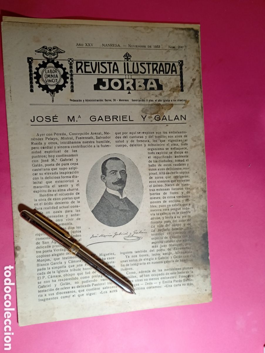 Coleccionismo de revistas y peri&oacute;dicos: MANRESA JORBA REVISTA INDUSREIAL N&ordm; 200 1933 Y N&ordm; 206 1934 (EDITOR ALMACENES JORBA)