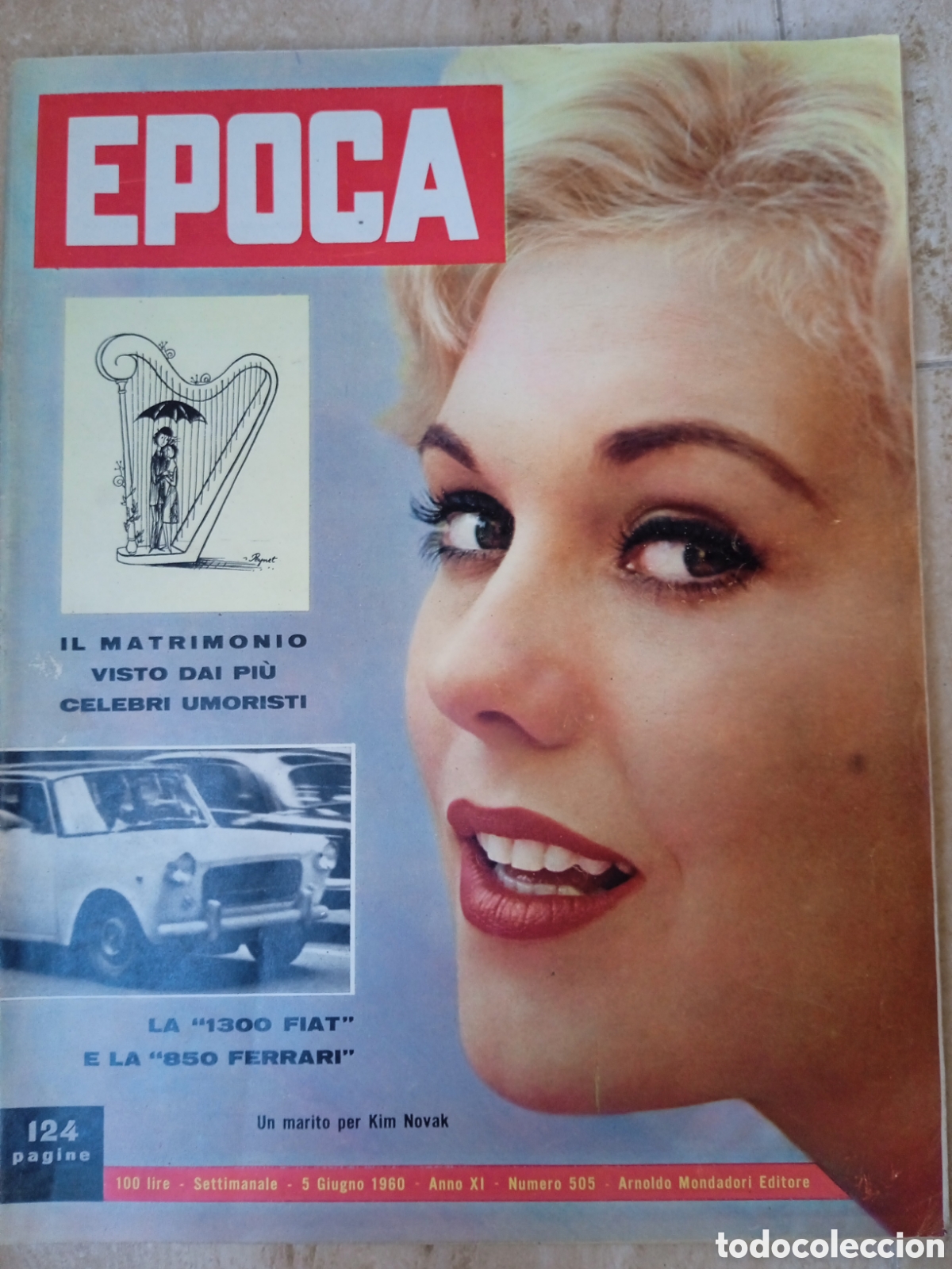 Coleccionismo de revistas y peri&oacute;dicos: Epoca (Italia) n&deg;505 Kim Novak Padre P&iacute;o Jeanne Moreau 850 Ferrari