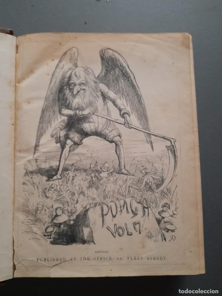 Coleccionismo de revistas y peri&oacute;dicos: Revista brit&aacute;nica punch, vol 17-20, 1849- 1851, lomo de cuero