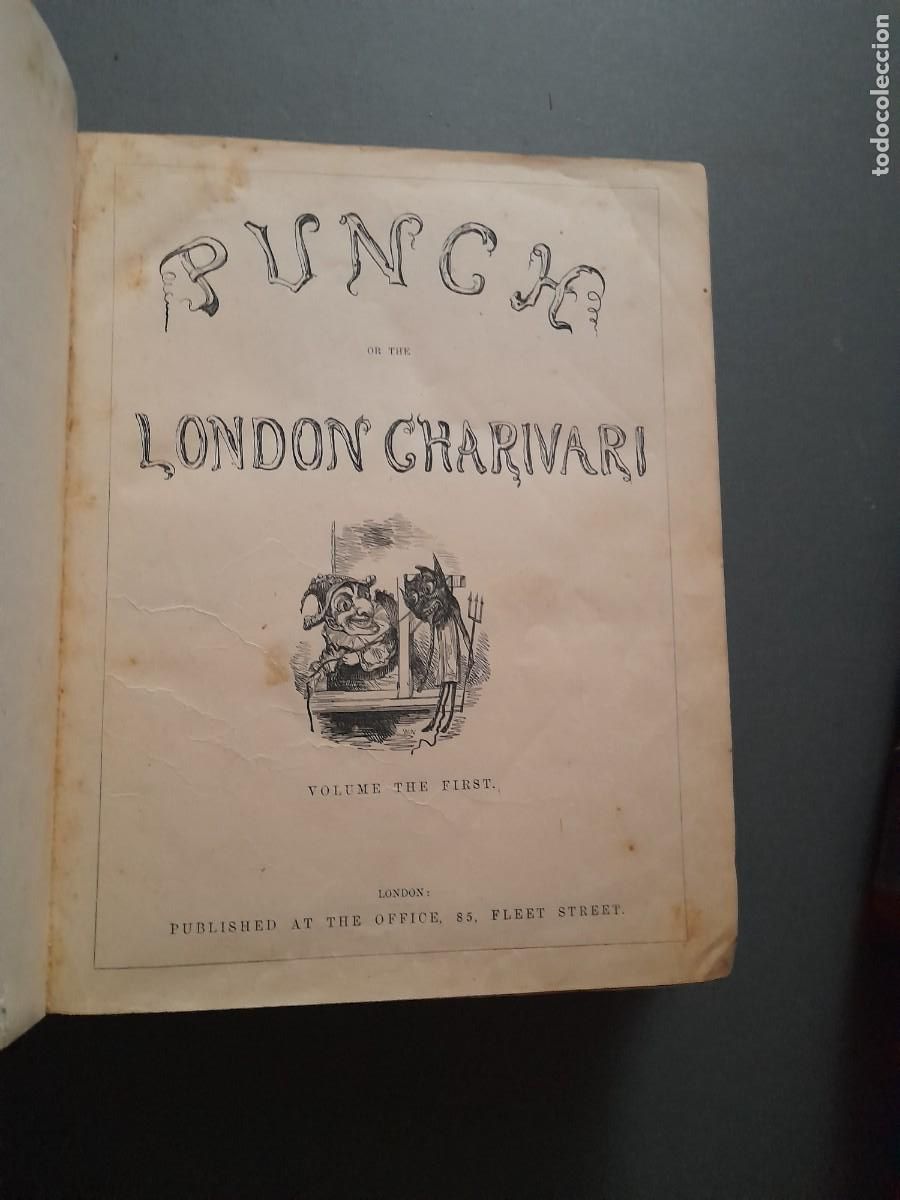Coleccionismo de revistas y peri&oacute;dicos: Revista brit&aacute;nica punch, vol 1-4, 1841- 1843, lomo de cuero