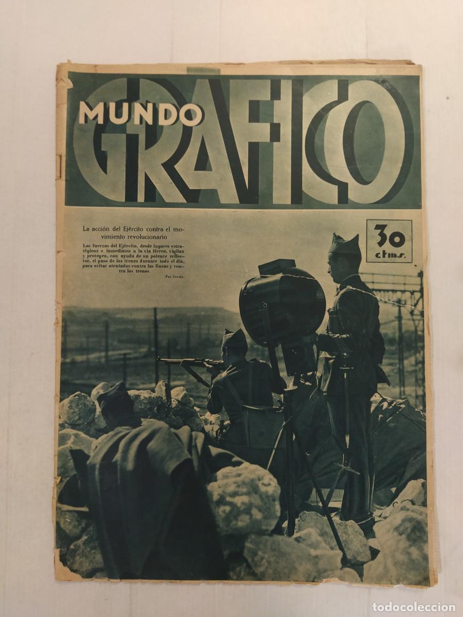 Collectionnisme de Revues et Journaux: MUNDO GRAFICO-A&Ntilde;O 1934-REVOLUCION-HUELGA MADRID TRENES-LLUIS COMPANYS-BARCELONA BOMBAS-MANRESA-EIBAR