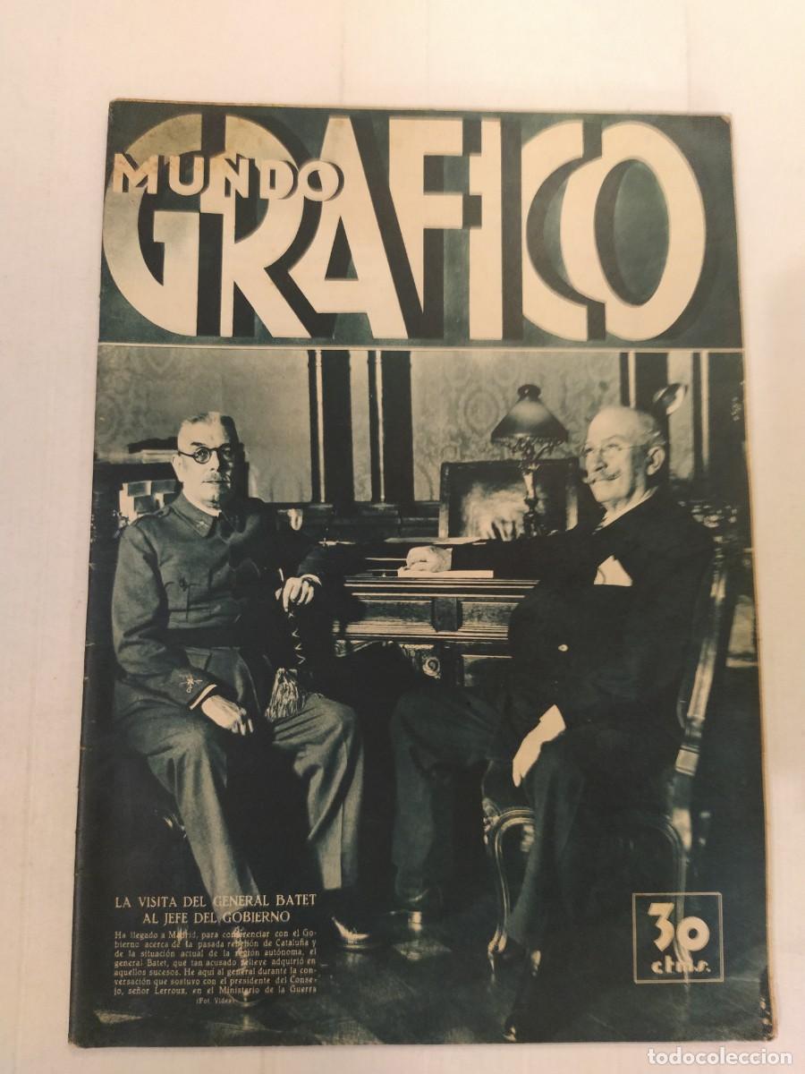 Collection Magazines and Newspapers: MUNDO GRAFICO-A&Ntilde;O 1934-REVOLUCION ASTURIAS-MADRID HERIDOS-FANTASMA ZARAGOZA-OVIEDO-VALENCIA-CANARIAS