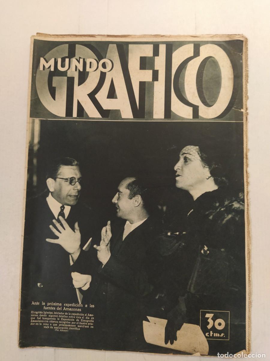 Coleccionismo de revistas y peri&oacute;dicos: MUNDO GRAFICO-A&Ntilde;O 1935-LAS FALLAS VALENCIA NARANJAS-BARCELONA-MADRID-ACCIDENTE AVIACION 4 CAMINOS