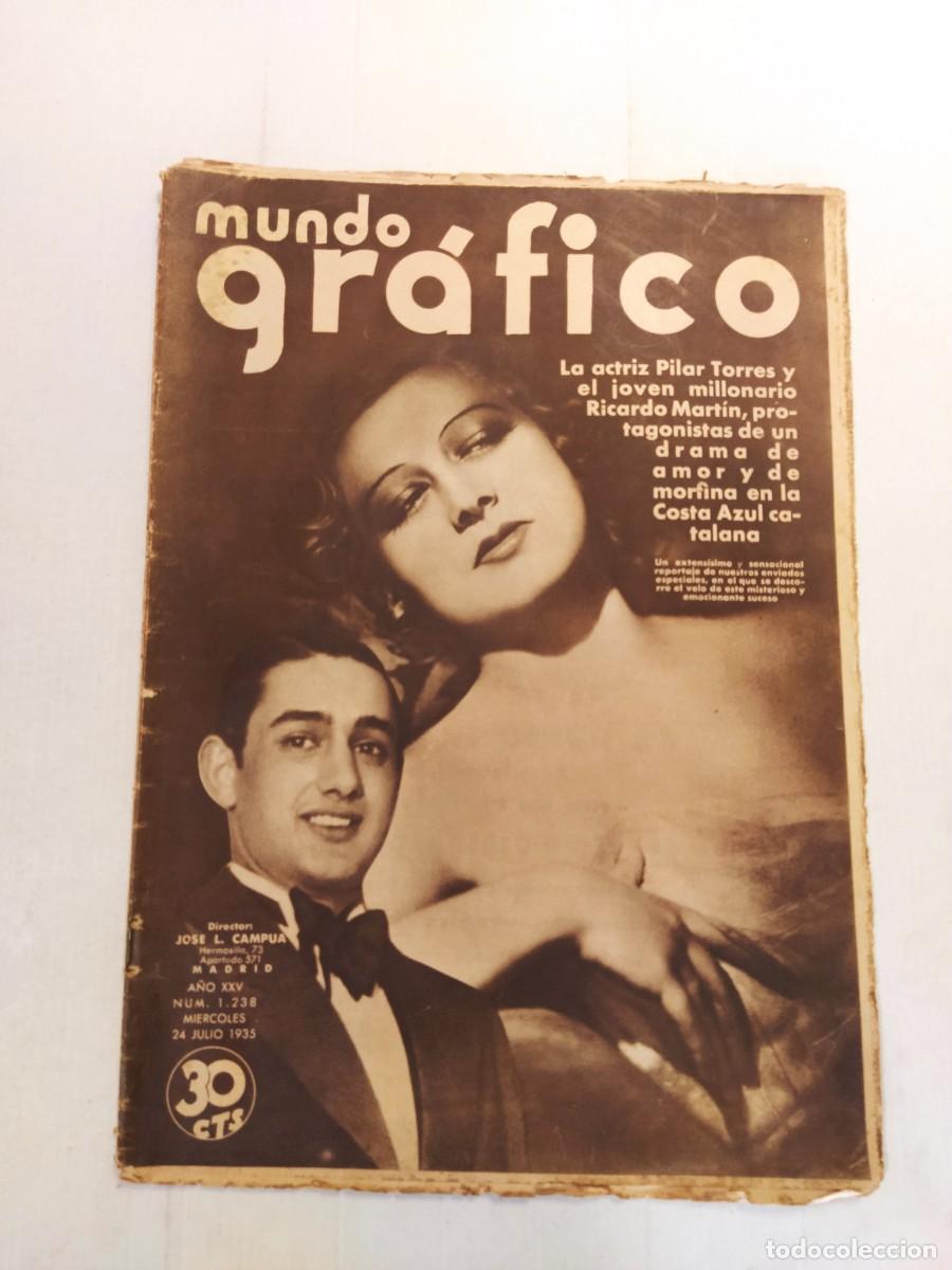 Coleccionismo de revistas y peri&oacute;dicos: MUNDO GRAFICO-A&Ntilde;O 1935-ENTIERRO CARCEL-INCENDIO BARCELONA-FALSIFICADORES MURCIA-BILBAO-MONTE ARRUIT