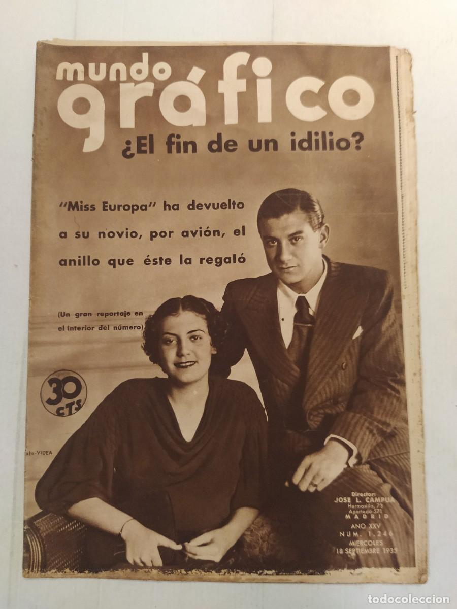 Coleccionismo de revistas y peri&oacute;dicos: MUNDO GRAFICO-A&Ntilde;O 1935-SECUESTRO MADRID MENDIGOS-CRIMEN LLANO DE BRUJAS-GUERRA QUIMICA BARCELONA ETC