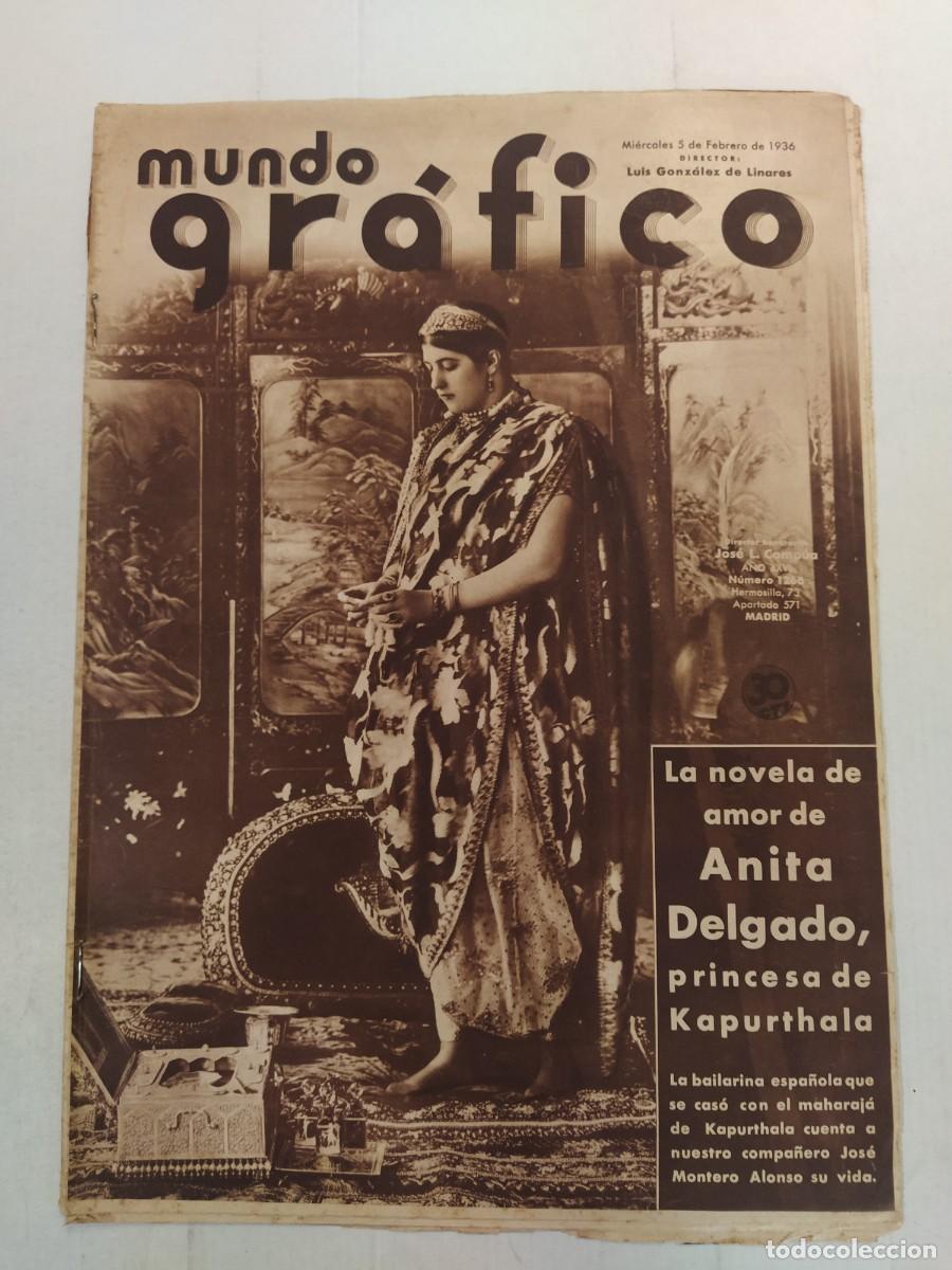 Coleccionismo de revistas y peri&oacute;dicos: MUNDO GRAFICO-A&Ntilde;O 1936-COMUNISTAS BARCELONA-LLUIS COMPANYS CARCEL-CAMISAS AZULES JOSE ANTONIO ETC