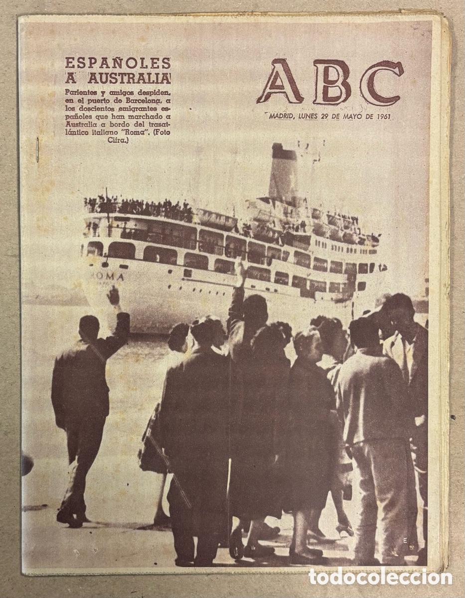 Coleccionismo de revistas y peri&oacute;dicos: ABC (29 DE MAYO DE 1961). ESPA&Ntilde;OLES A AUSTRALIA,&hellip;