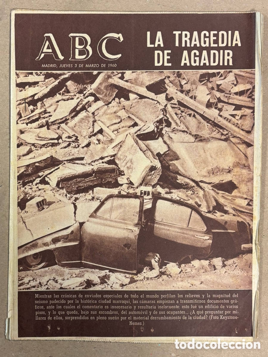 Coleccionismo de revistas y peri&oacute;dicos: ABC (3 DE MARZO DE 1960). LA TRAGEDIA DE AGADIR,&hellip;