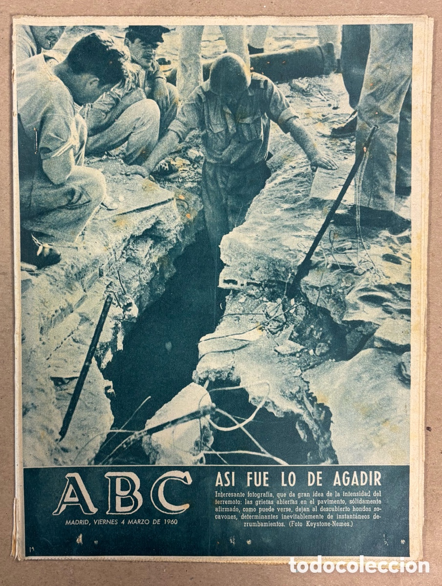 Coleccionismo de revistas y peri&oacute;dicos: ABC (4 DE MARZO DE 1960). TERREMOTO DE AGADIR,&hellip;