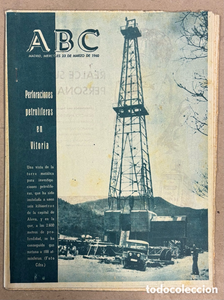 Coleccionismo de revistas y peri&oacute;dicos: ABC (29 DE MARZO DE 1960). PROSPECCIONES PETROL&Iacute;FERAS EN VITORIA,&hellip;
