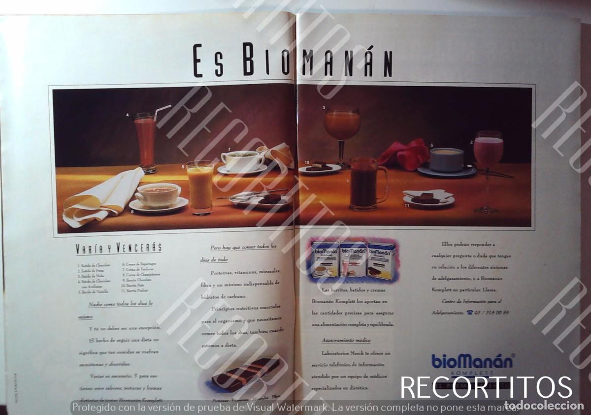 Coleccionismo de revistas y peri&oacute;dicos: biomanan anuncio publicidad