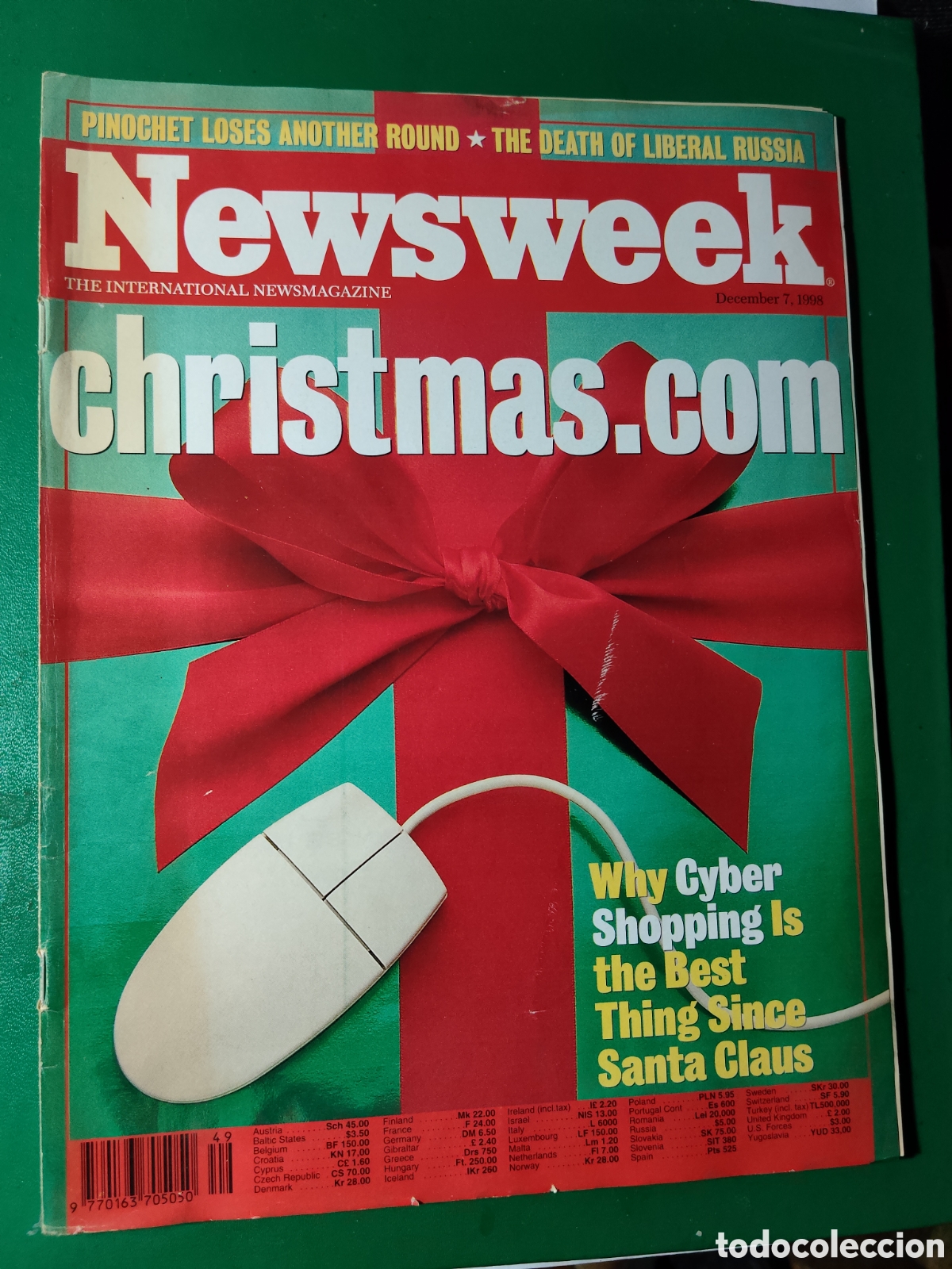 Coleccionismo de revistas y peri&oacute;dicos: Newsweek 7 diciembre 1998