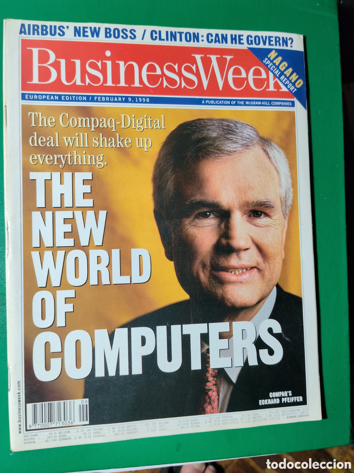 Coleccionismo de revistas y peri&oacute;dicos: Business Week edici&oacute;n Europea 1998 febrero 9