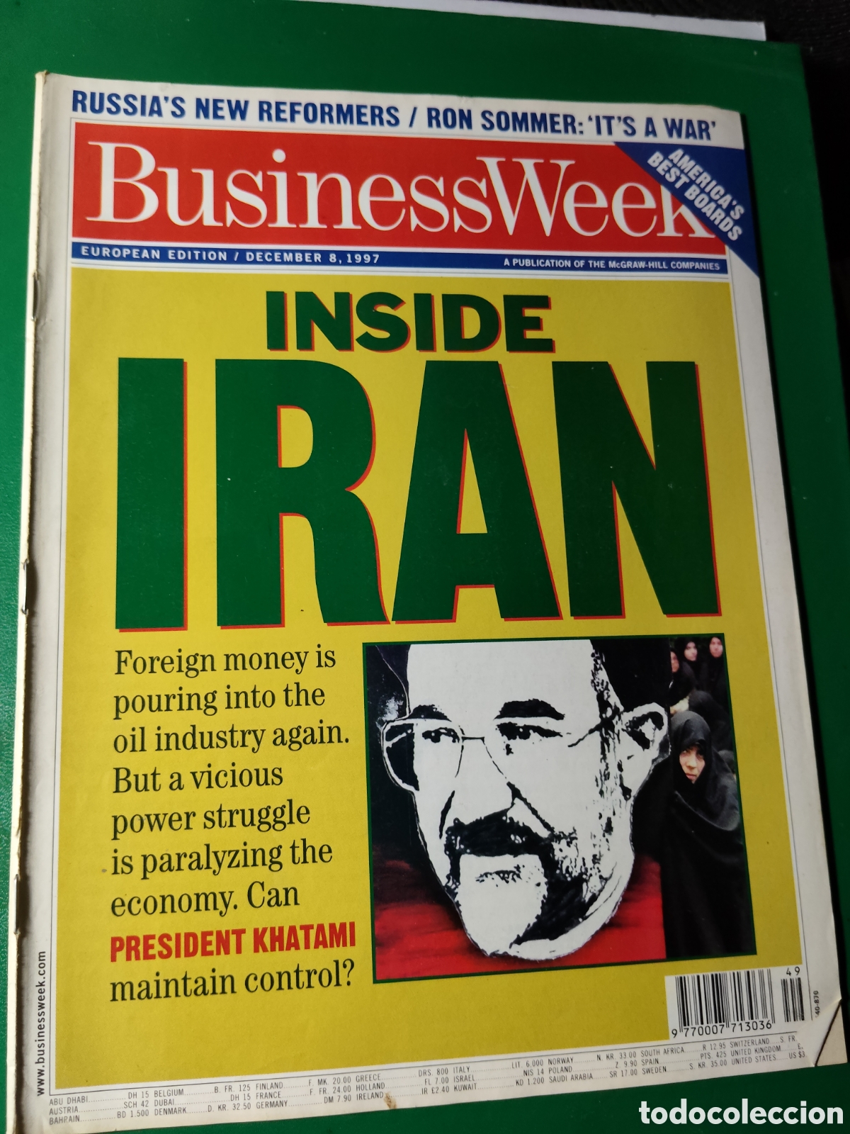 Coleccionismo de revistas y peri&oacute;dicos: Business Week edici&oacute;n Europea 1997 diciembre 8