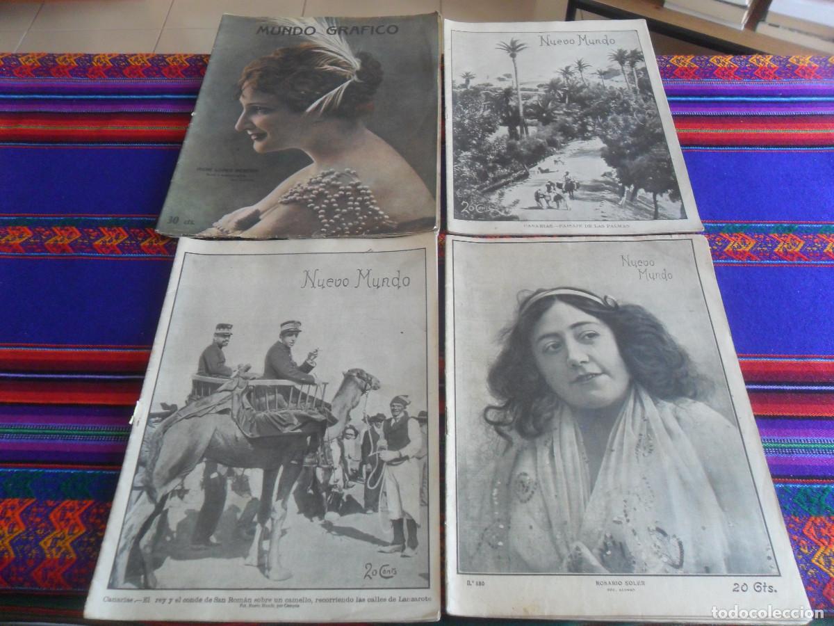 Coleccionismo de revistas y peri&oacute;dicos: MUNDO GR&Aacute;FICO N&ordm; 367 A&Ntilde;O 1918, NUEVO MUNDO N&ordm;S 638 641 880 A&Ntilde;OS 1906 Y 1910. ENTRA Y MIRA.