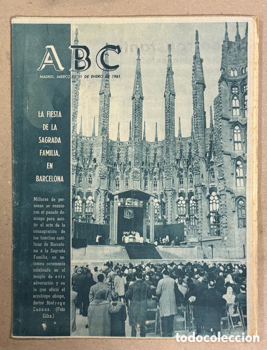 Coleccionismo de revistas y peri&oacute;dicos: ABC (11 DE ENERO DE 1961). LA FIESTA DE LA SAGRADA FAMILIA EN BARCELONA,&hellip;