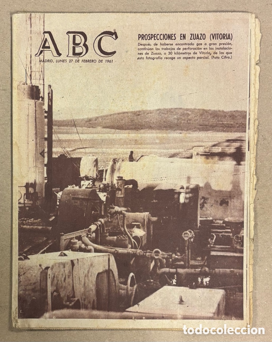 Coleccionismo de revistas y peri&oacute;dicos: ABC (27 DE FEBRERO DE 1961). PROSPECCIONES EN ZUAZO (VITORIA),&hellip;