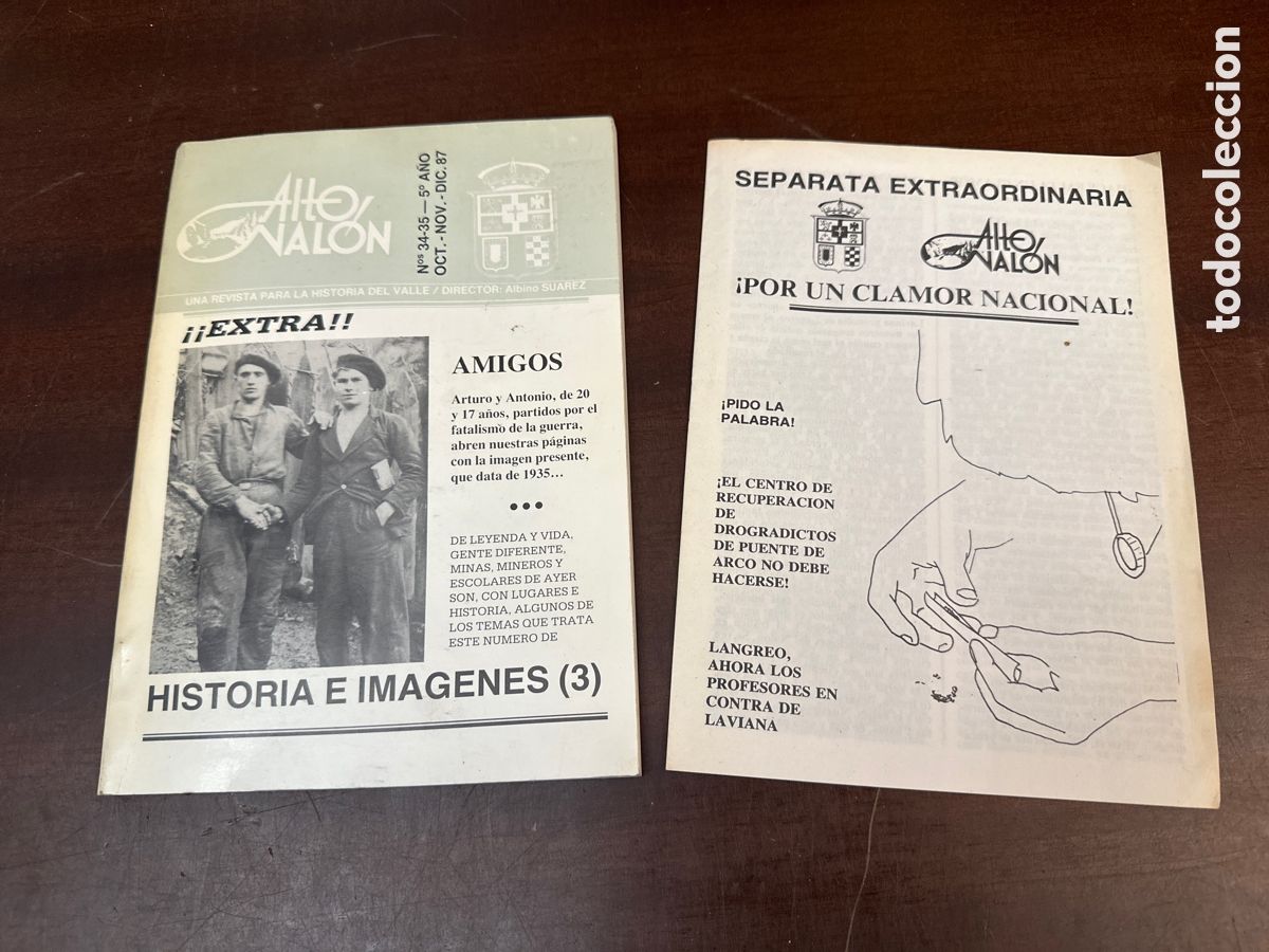 Coleccionismo de revistas y peri&oacute;dicos: ALTO NALON. TEMAS DE ASTURIAS. N&deg; 34-35 A&Ntilde;O 1987 CON SEPARATA