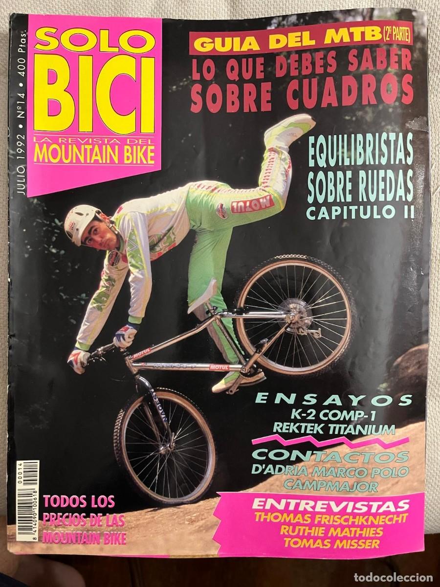 Coleccionismo de revistas y peri&oacute;dicos: Solo Bici primeros n&uacute;meros 1992-lote de 4-Entrevista Tomi Misser