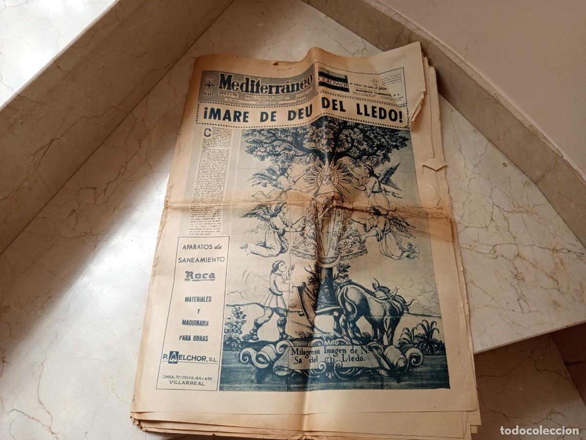 Coleccionismo de revistas y peri&oacute;dicos: Diario Mediterraneo del a&ntilde;o 1966 dedicado a la Virg&eacute;n del Lled&oacute; y al d&iacute;a del trabajador. # Castell&oacute;n